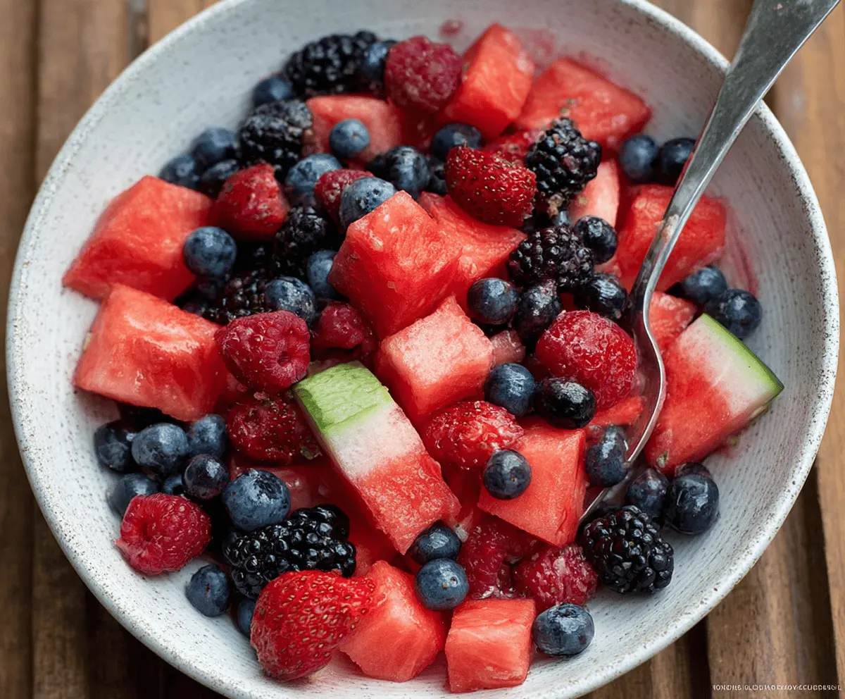 Refreshing Berry Watermelon Fruit Salad Recipe