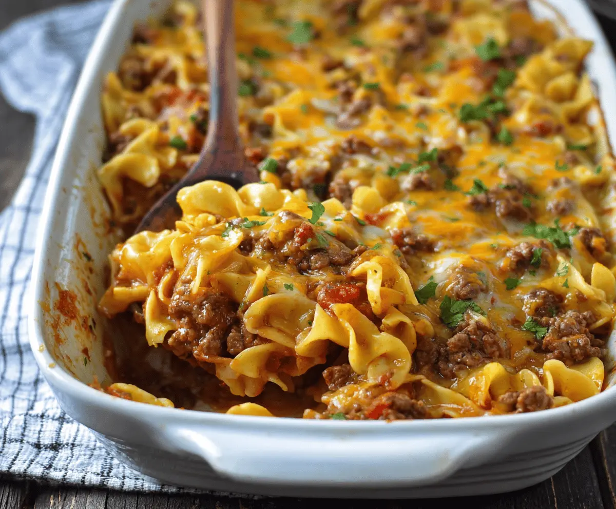 Creamy Sour Cream Beef Noodle Casserole Recipe