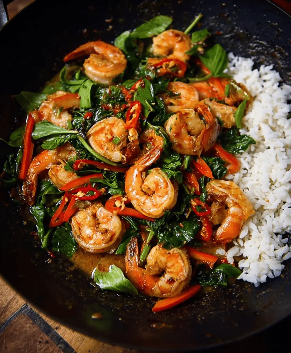 Easy Thai Spicy Basil Shrimp Recipe