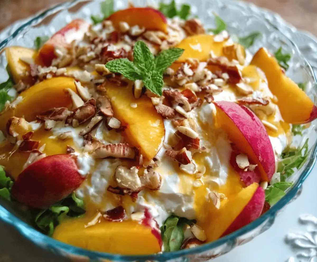 Fresh and Sweet Millionaire Peach Salad Recipe