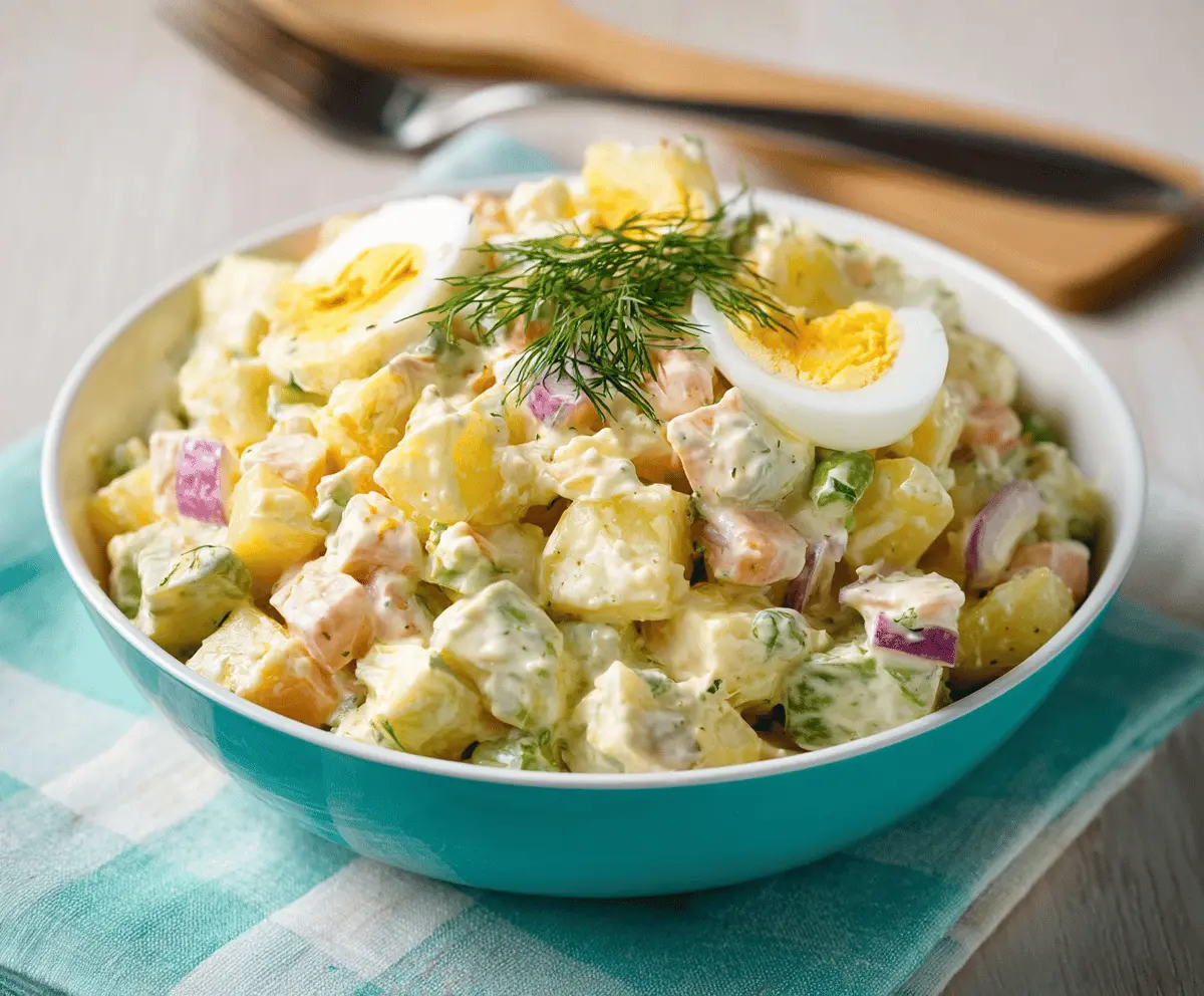 Classic Olivier Salad Recipe With Creamy Dressing