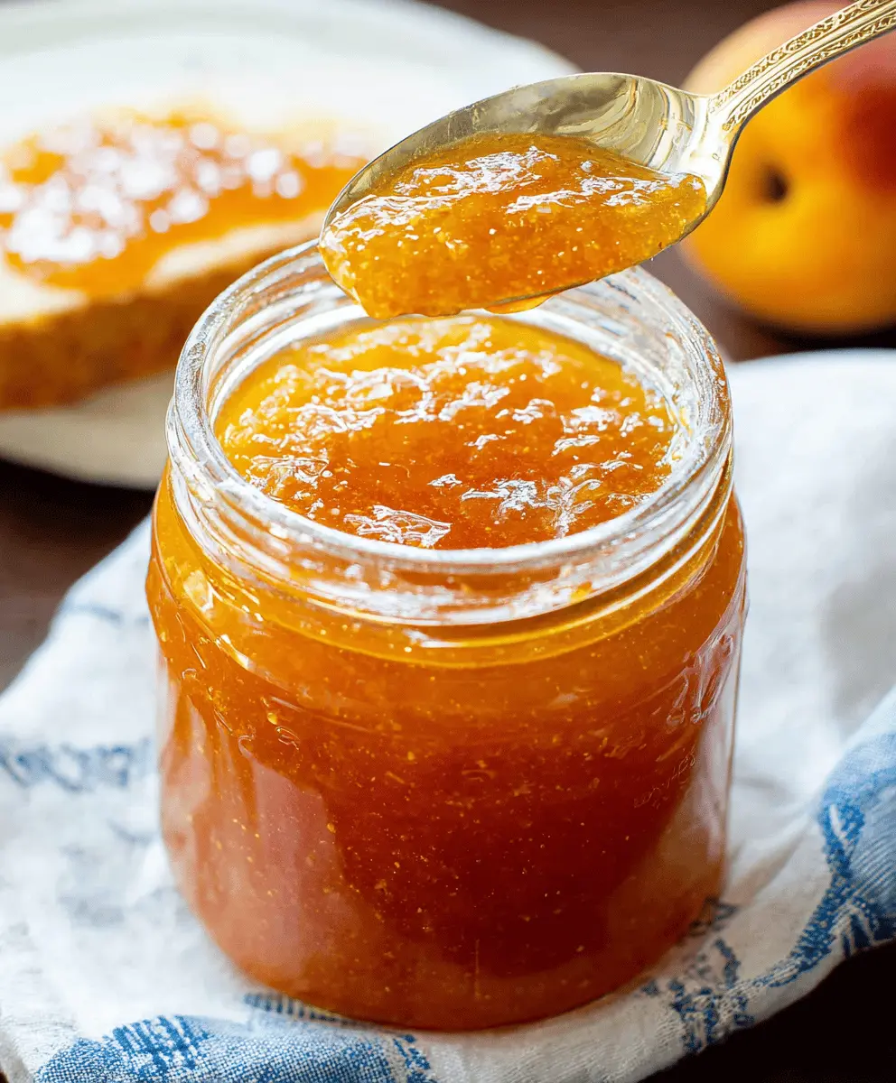 Easy Homemade Peach Jam Recipe with 3 Ingredients