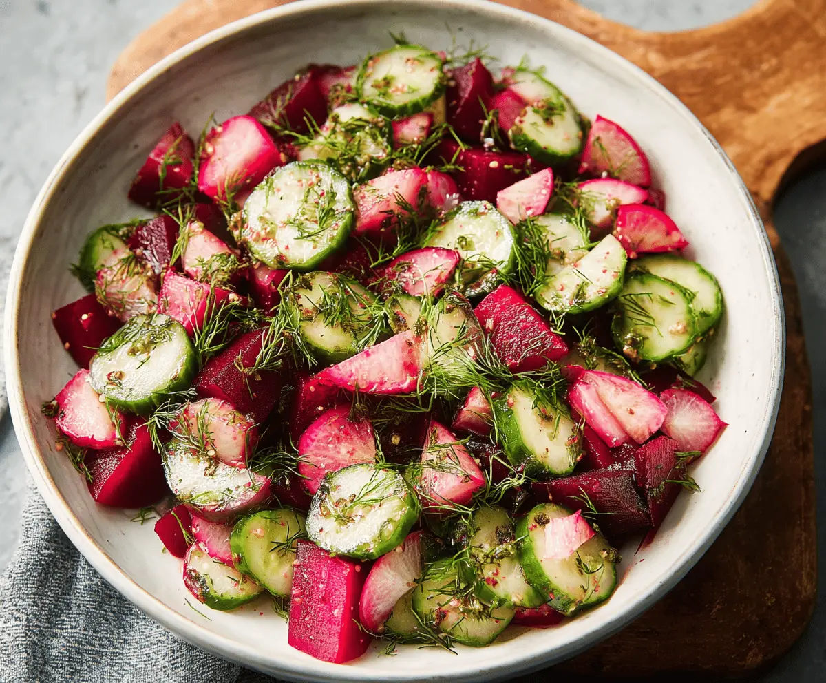 Refreshing Crisp Cucumber and Beetroot Salad Recipe