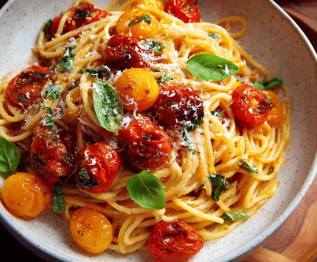 Easy Roasted Cherry Tomato Pasta Recipe