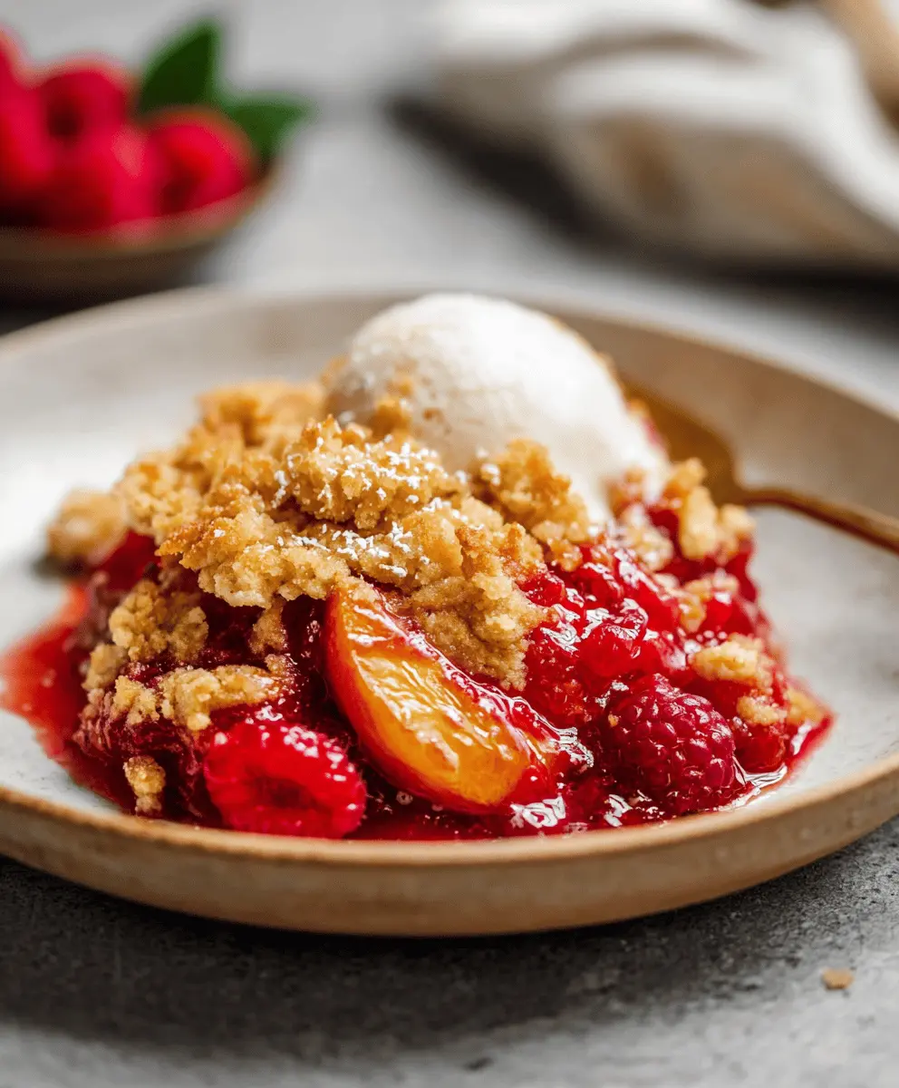 Easy Raspberry Peach Cobbler Recipe