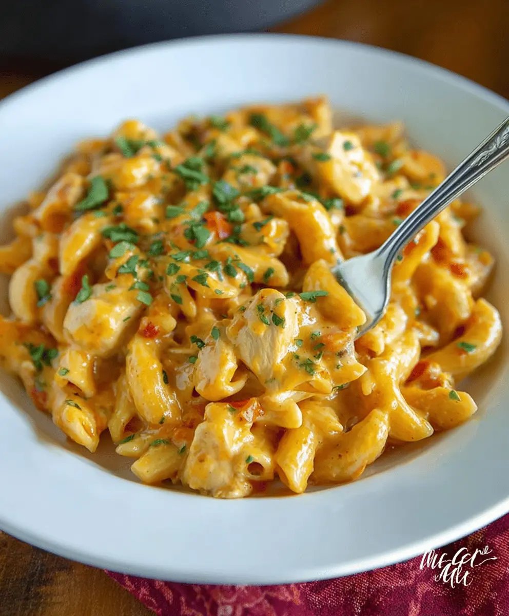 Creamy Queso Chicken Pasta Recipe