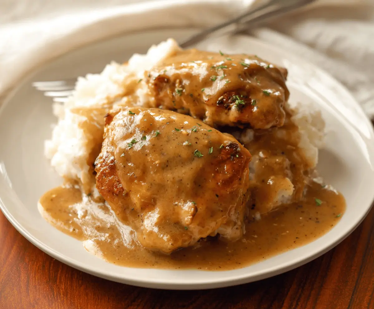 Easy Smothered Chicken and Gravy Recipe