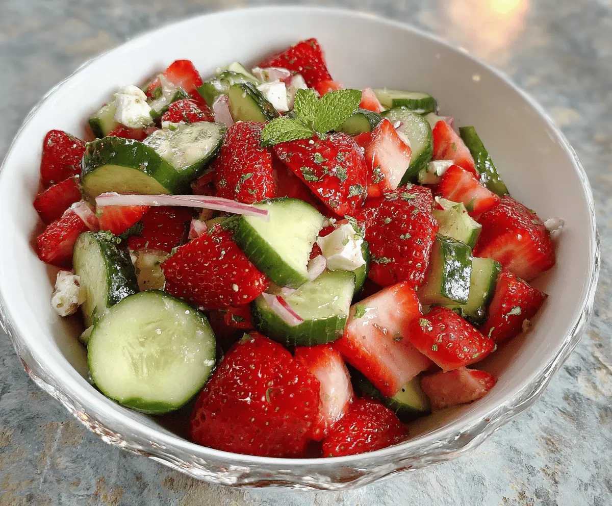 Refreshing Cucumber Strawberry Salad Recipe