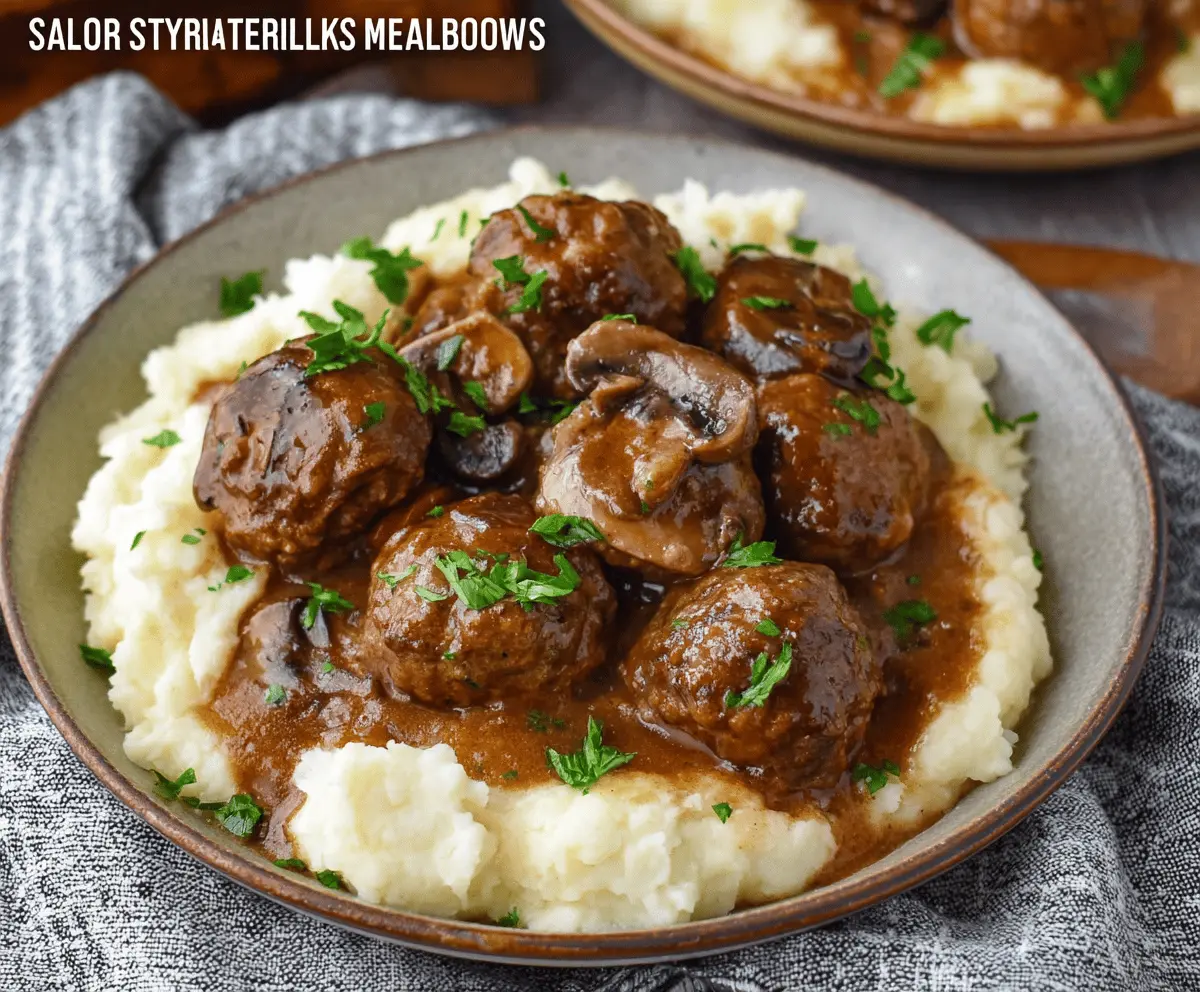 Slow Cooker Salisbury Steak Meatballs Recipe