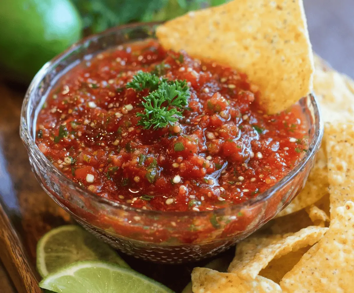 Easy Restaurant Style Blender Salsa Recipe