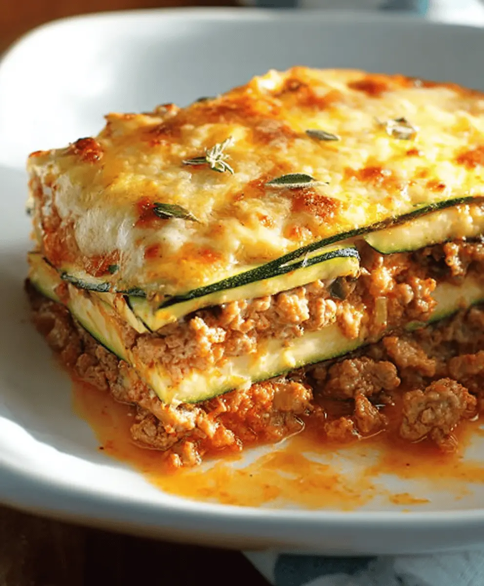 Healthy Zucchini Lasagna With Ground Turkey - Easy Low-Carb Dinner