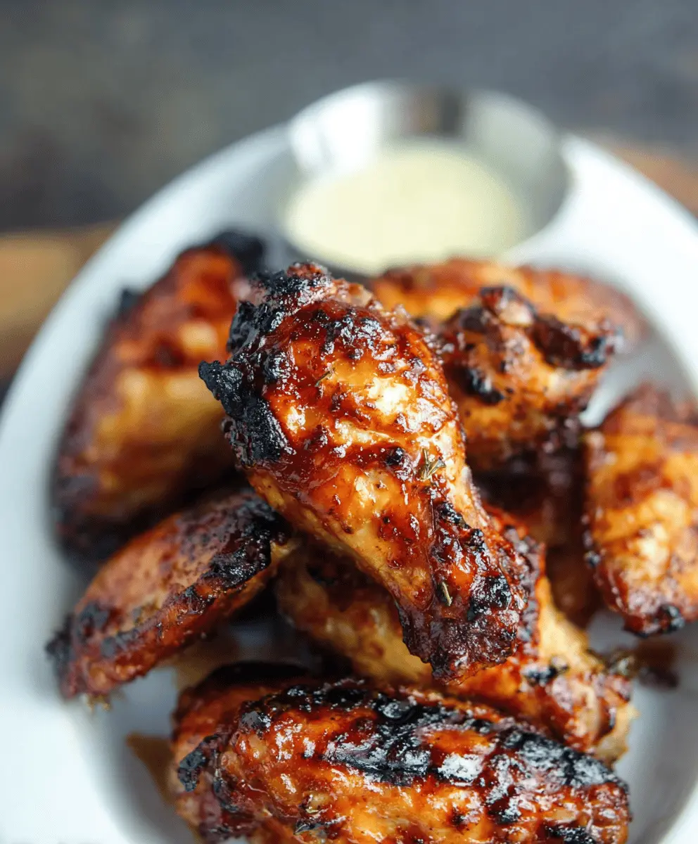 Sweet Honey Bourbon Grilled Chicken Wings Recipe