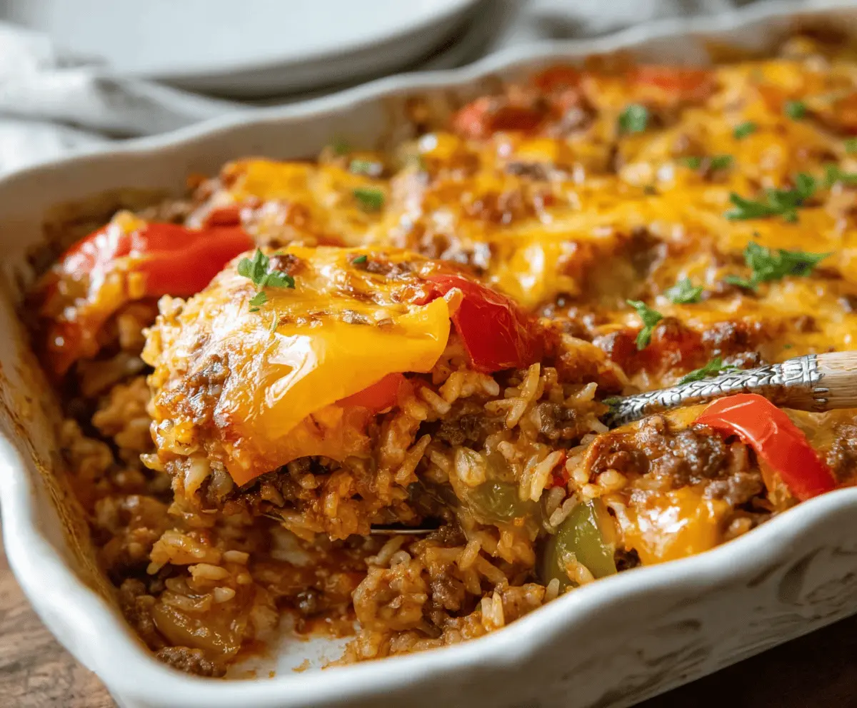 Easy Unstuffed Bell Pepper Casserole Recipe