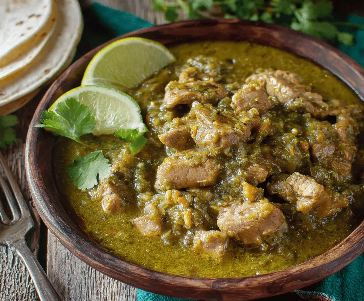 Easy Pork in Tangy Tomatillo Salsa Recipe