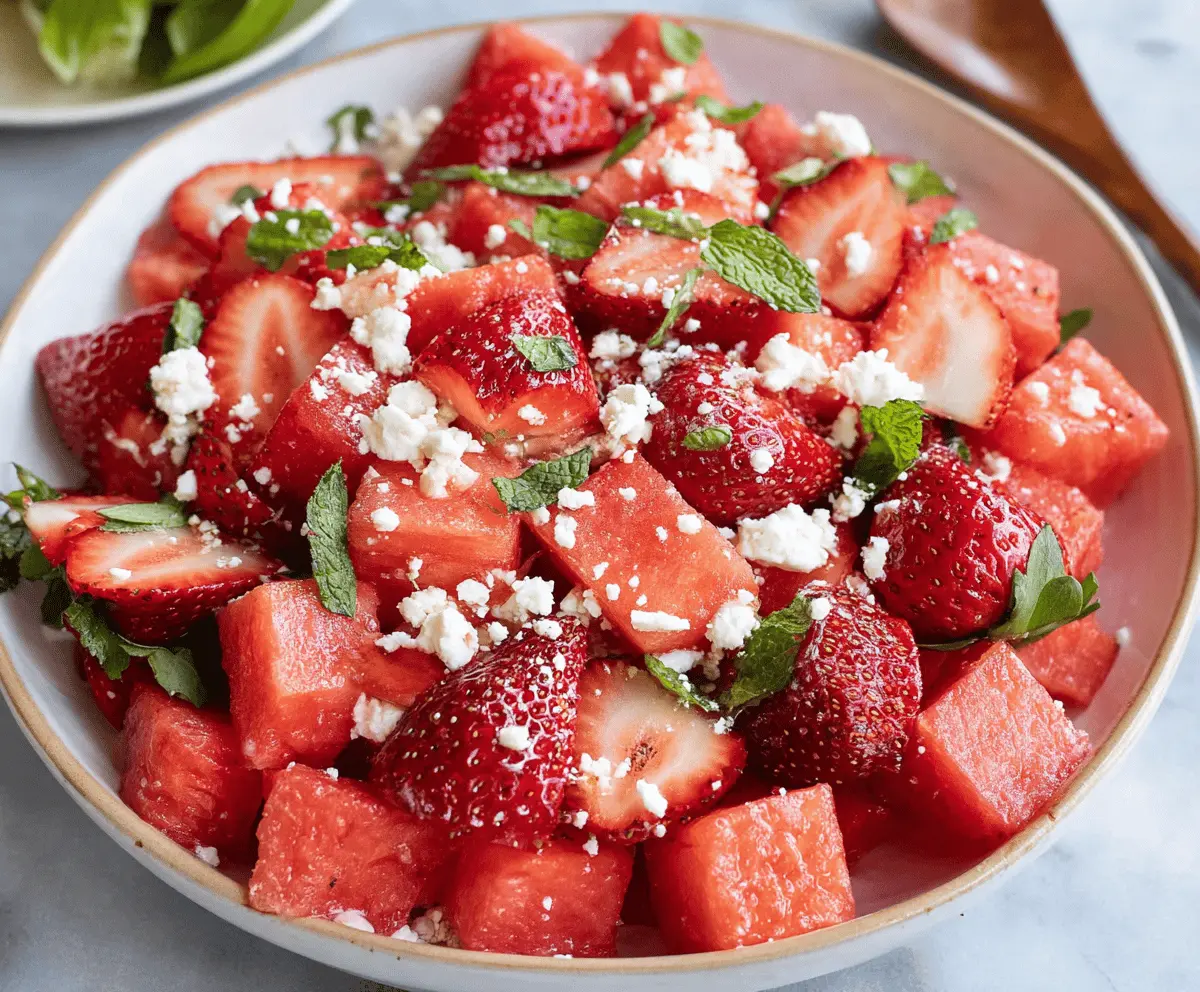 Fresh Watermelon Strawberry Salad Recipe for Summer