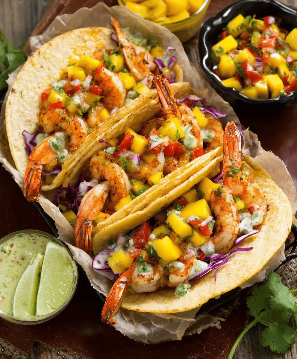 Easy Spicy Shrimp Tacos With Fresh Mango Salsa