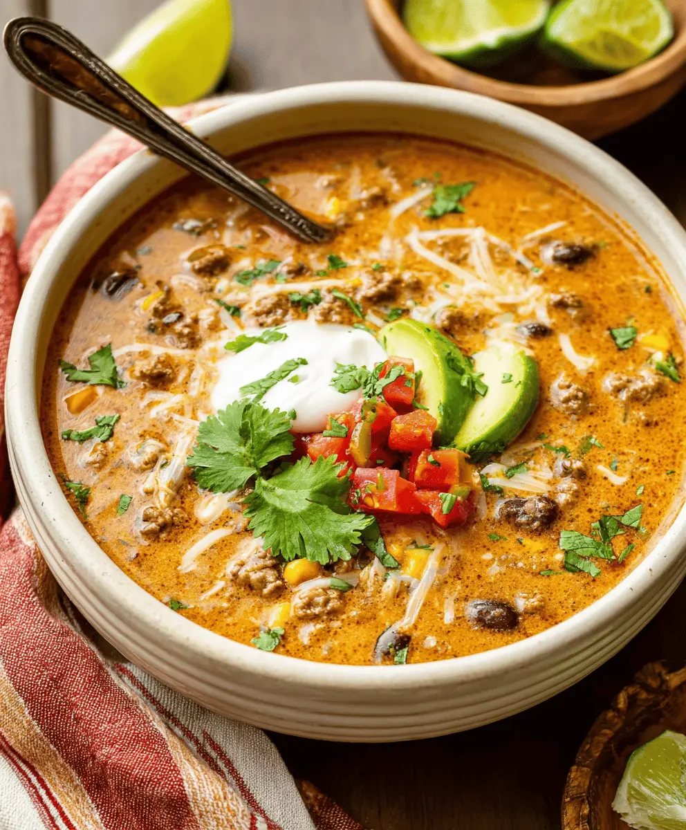 Easy Creamy Taco Soup Recipe for Cozy Meals