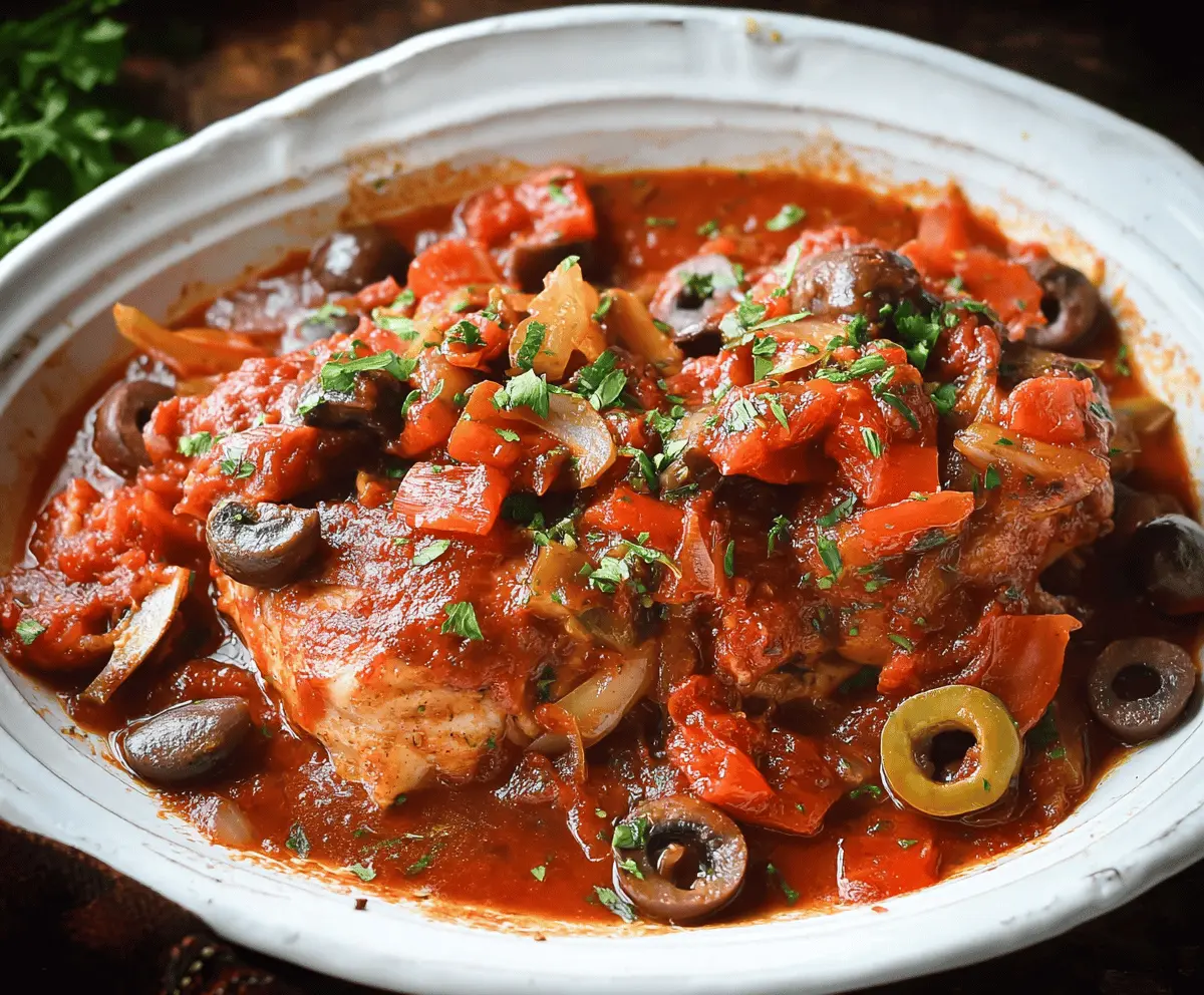 Easy Slow Cooker Chicken Cacciatore Recipe