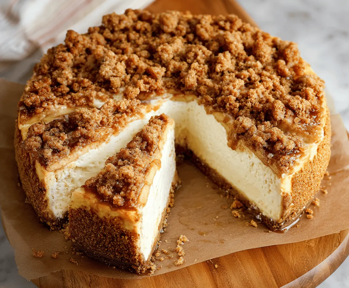 Creamy Apple Crumble Cheesecake Recipe