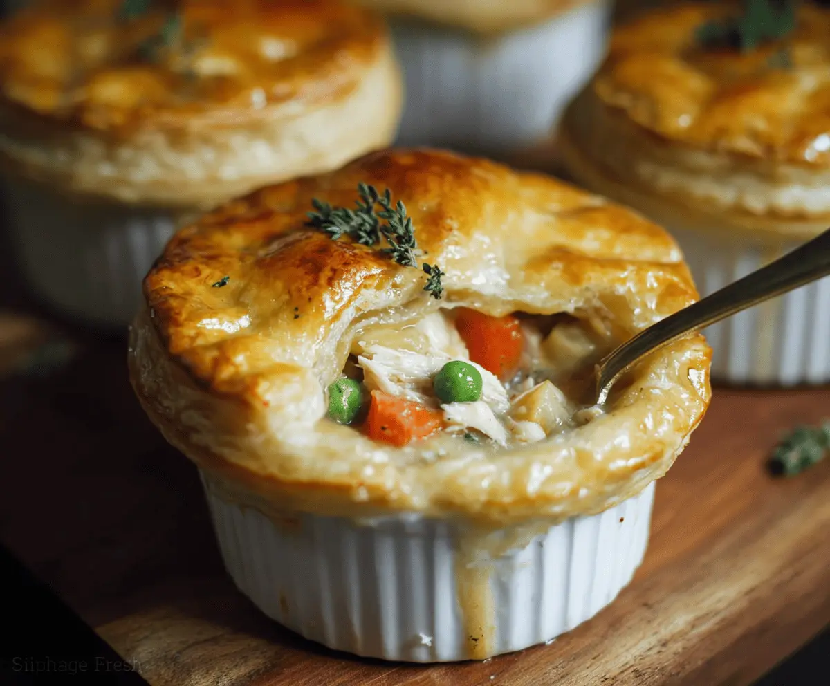 Easy Individual Chicken Pot Pies for One