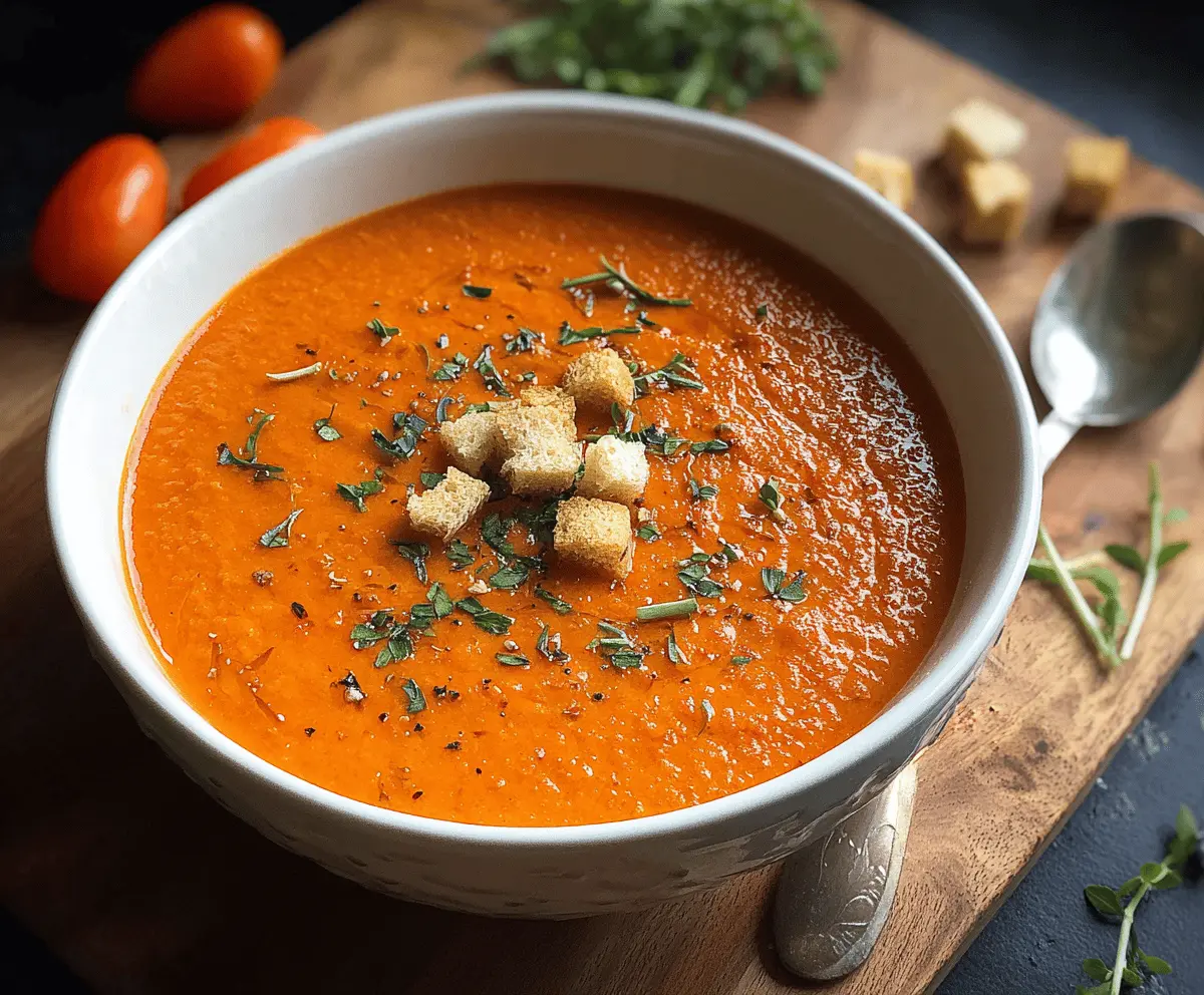Creamy Roasted Red Pepper Soup Recipe