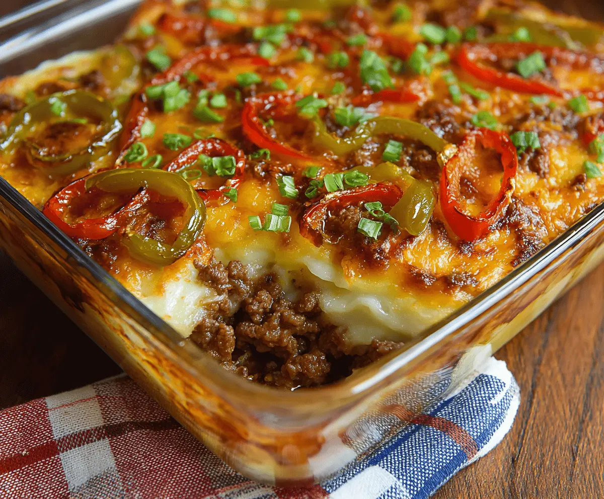 Easy Southern Five Layer Beef Casserole Recipe