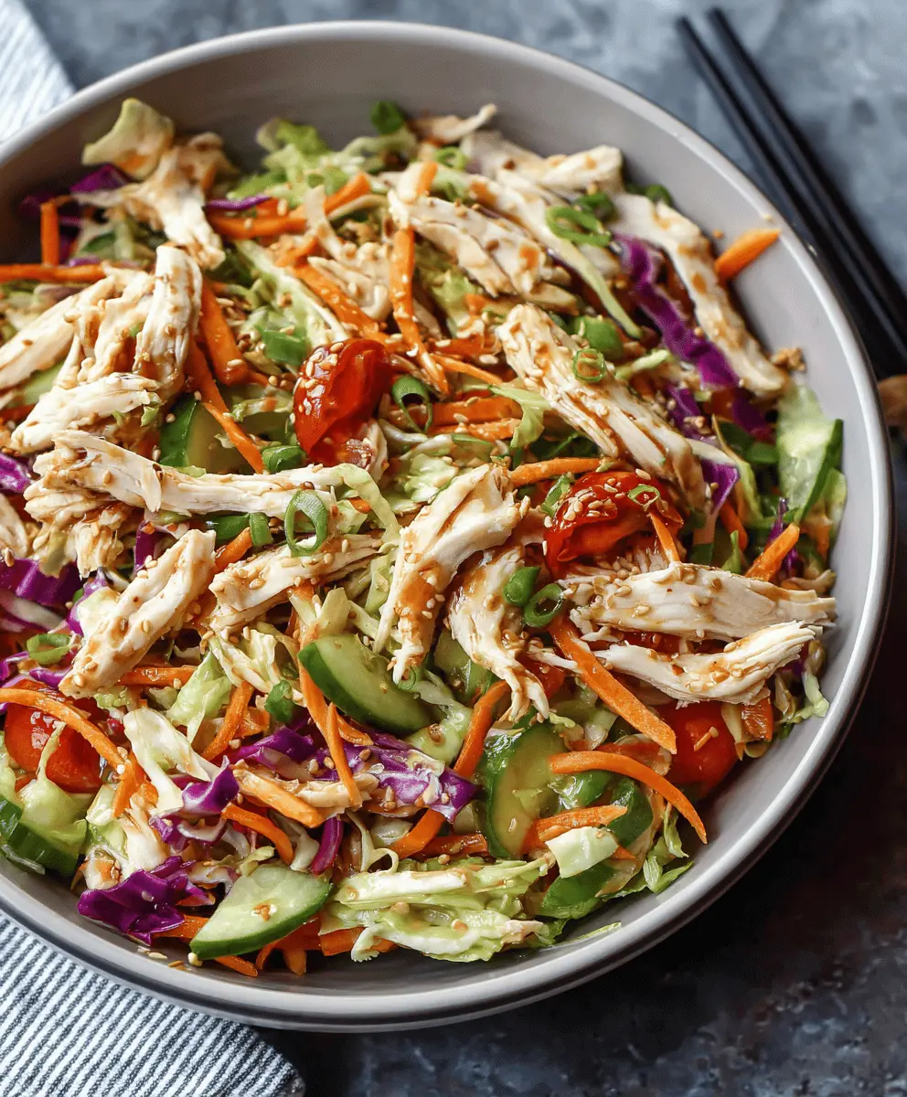 Easy Chinese Chicken Salad With Crunchy Vegetables