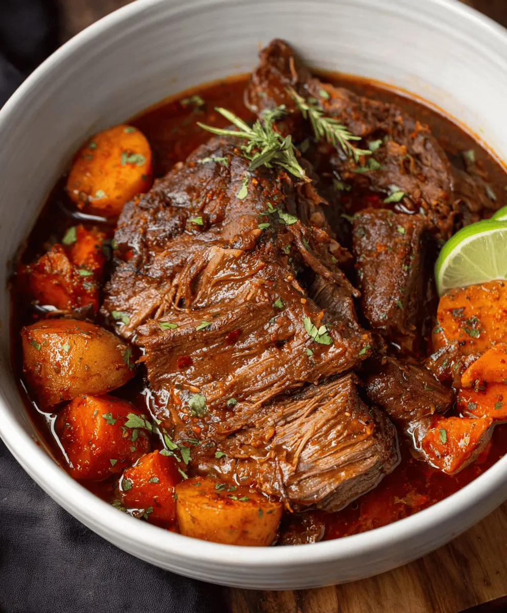 Slow Cooker Caribbean Pot Roast with Rich Flavor