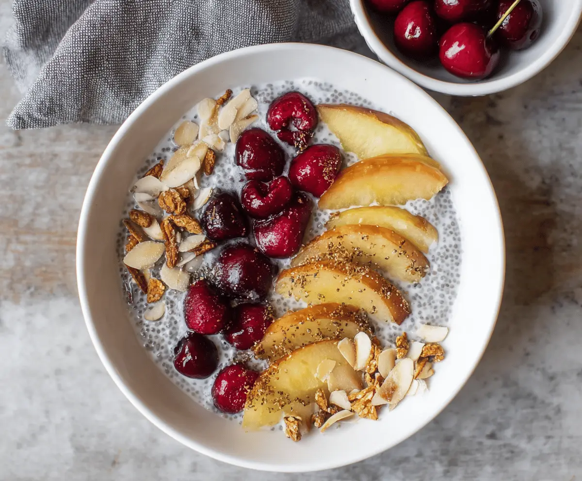 Chia Yogurt Breakfast Bowl with Fruit & Toppings