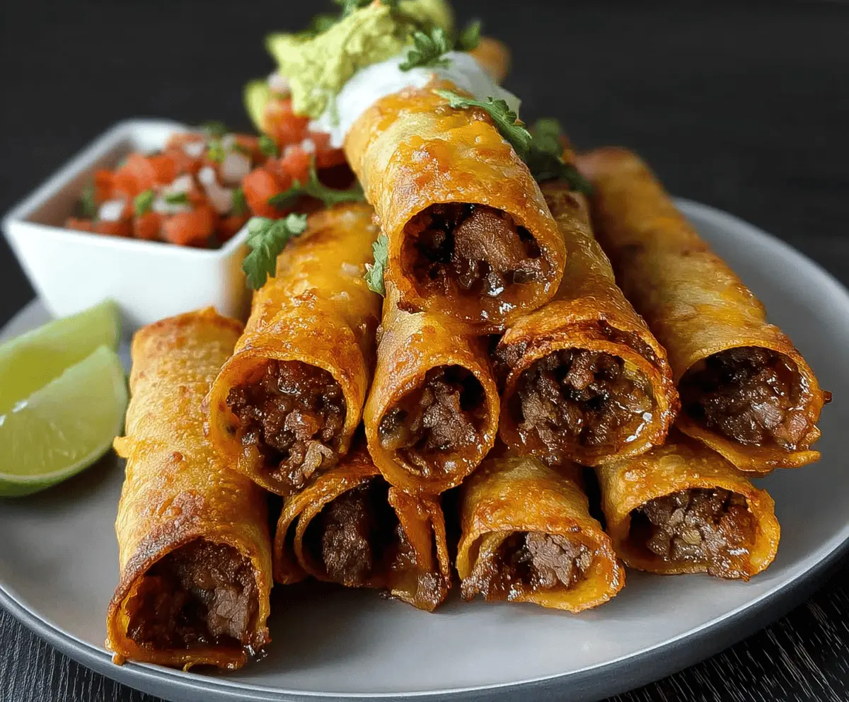 Crispy Beef Taquitos
