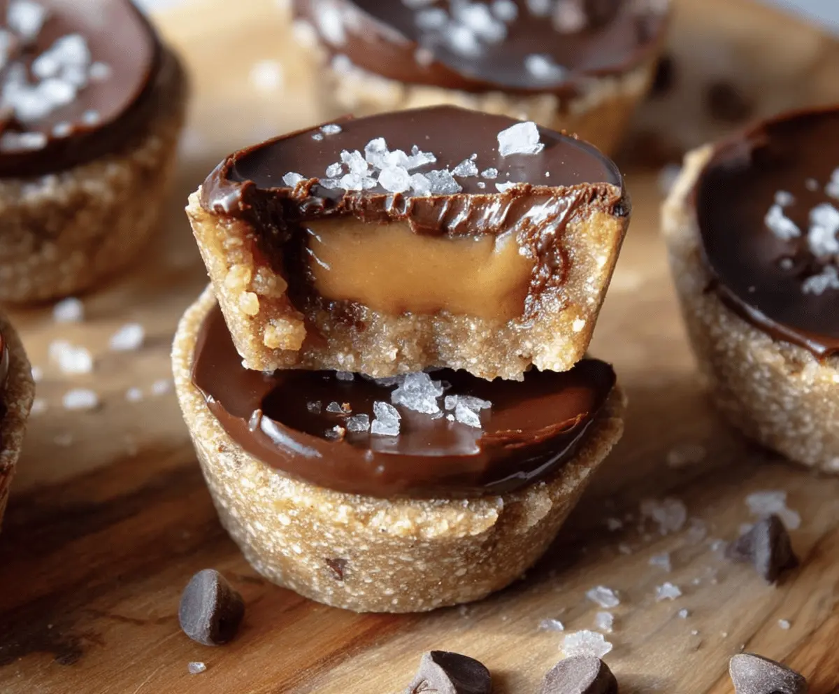 Healthy Twix Cups (Vegan, Paleo)
