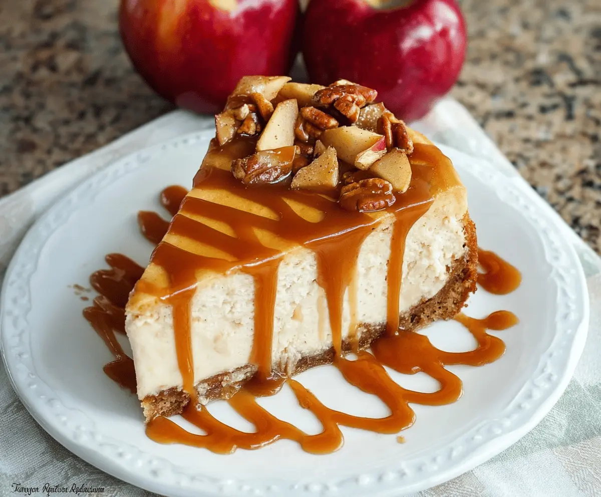 Instant Pot Caramel Apple Cheesecake