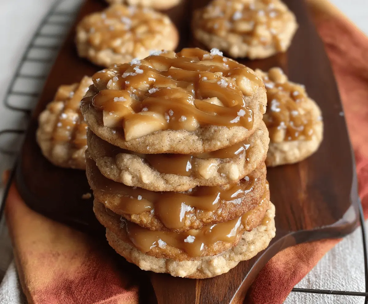Salted Caramel Apple Pie Cookies