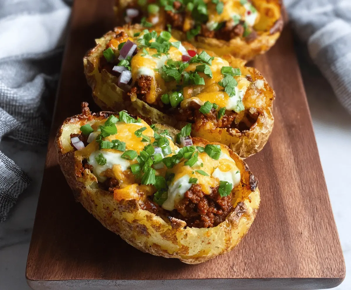 Sloppy Joe Tater Skins