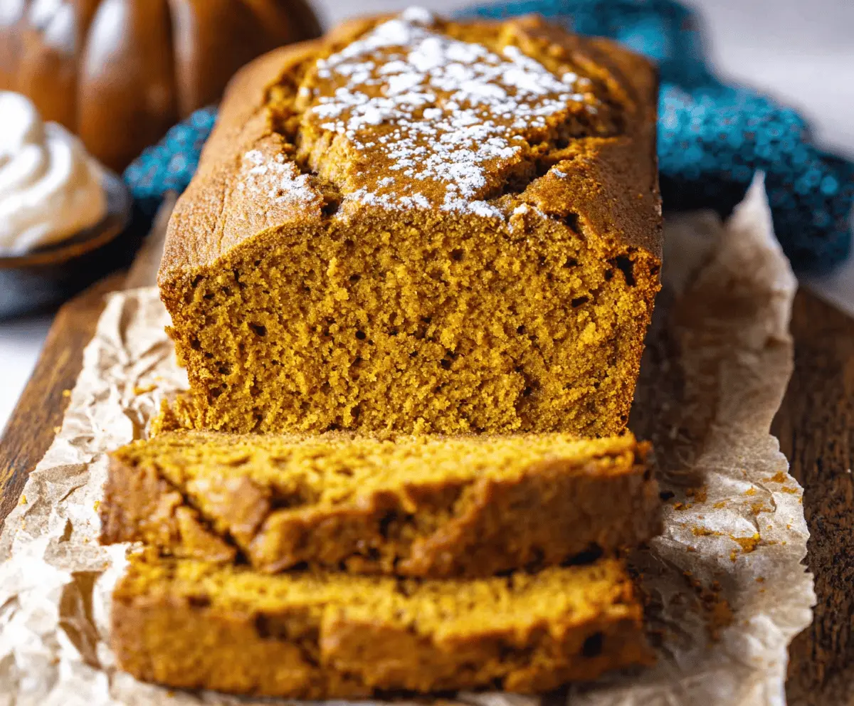 Creamy vanilla pudding layered with spiced pumpkin bread, topped with whipped cream and cinnamon for a delicious fall dessert.