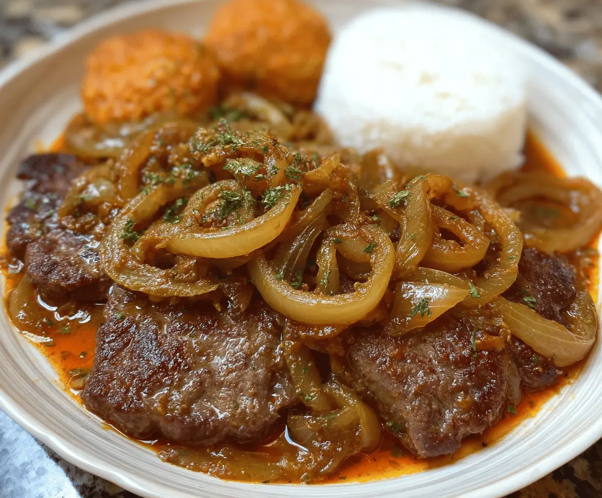 Bistec Encebollado (Puerto Rican Steak and Onions)
