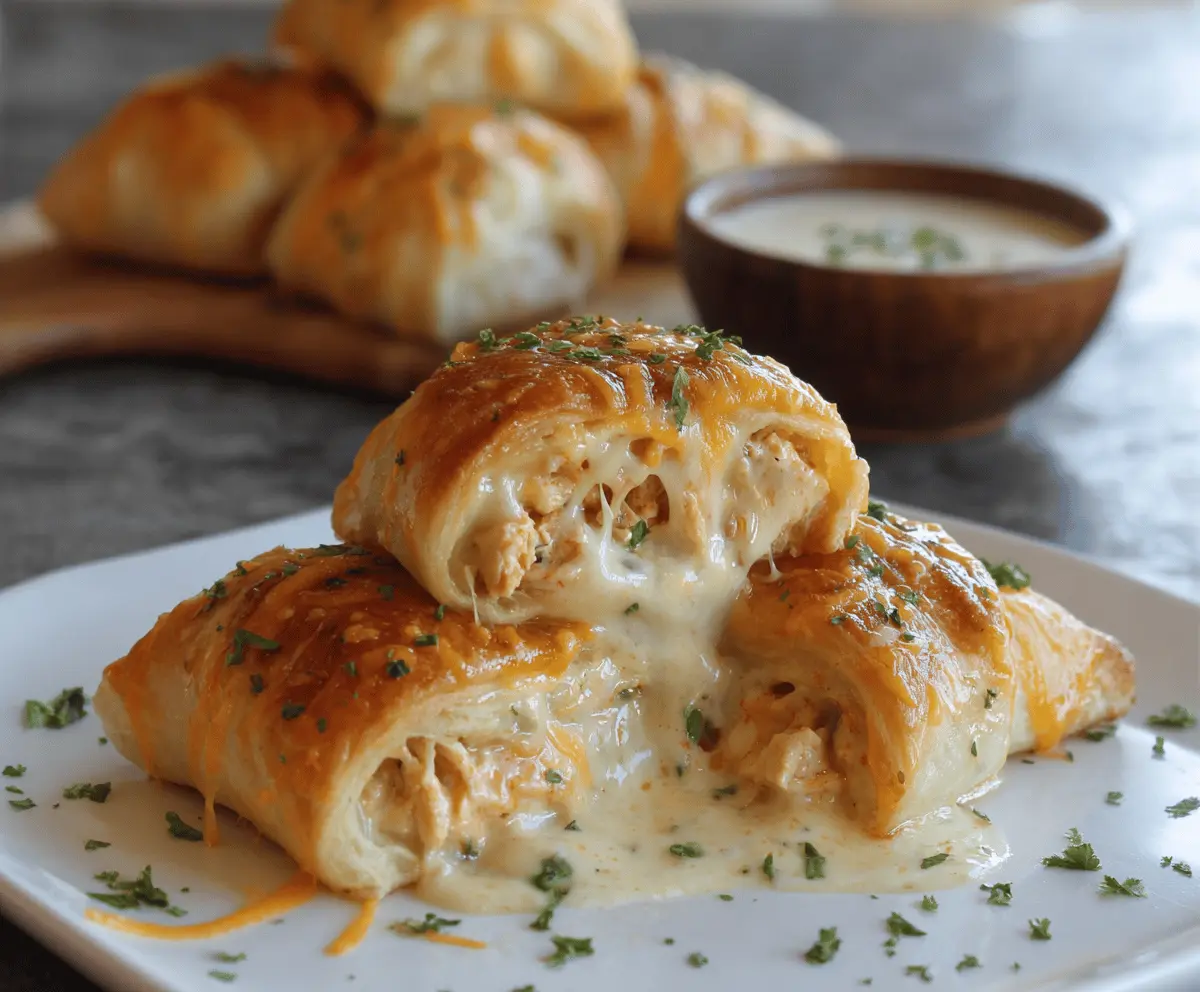 Creamy Cheesy Chicken Crescent Rolls Delight