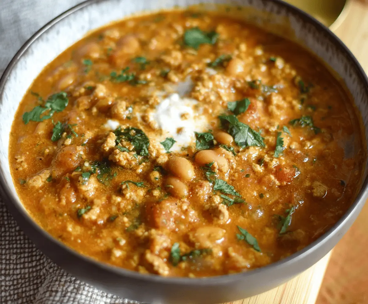 Creamy Turkey Pumpkin Chili