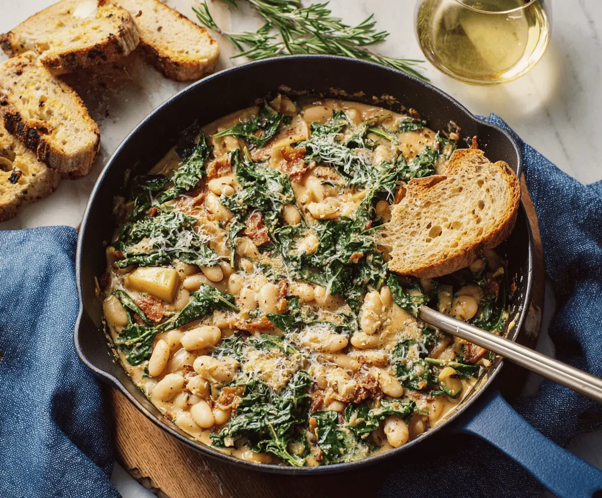 Creamy Tuscan White Bean Skillet