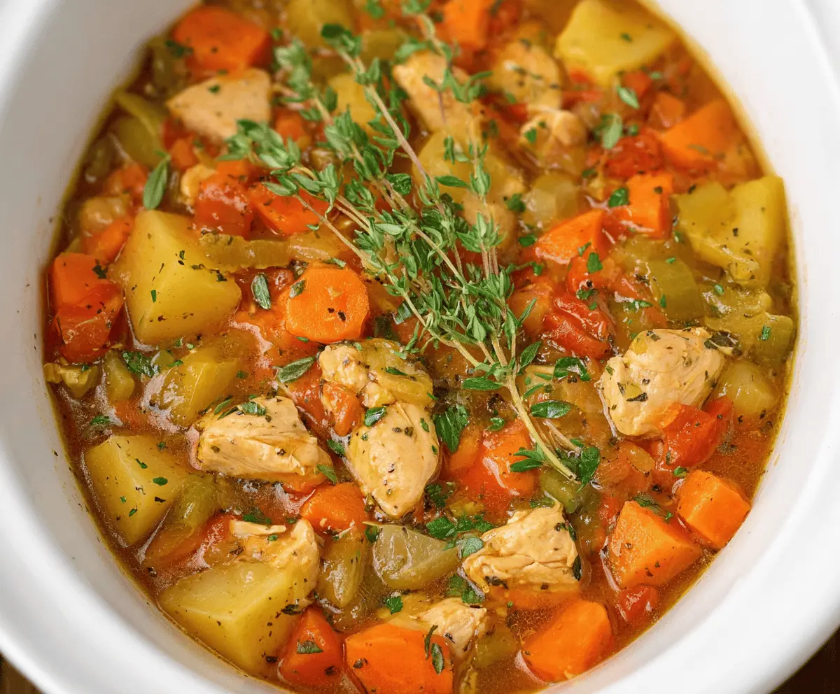 Fall Crockpot Chicken Stew