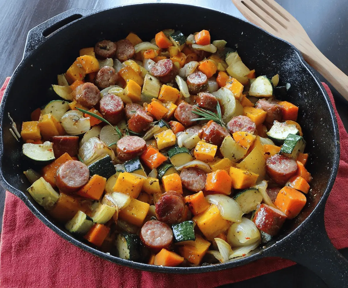 Fall Vegetable and Sausage Skillet