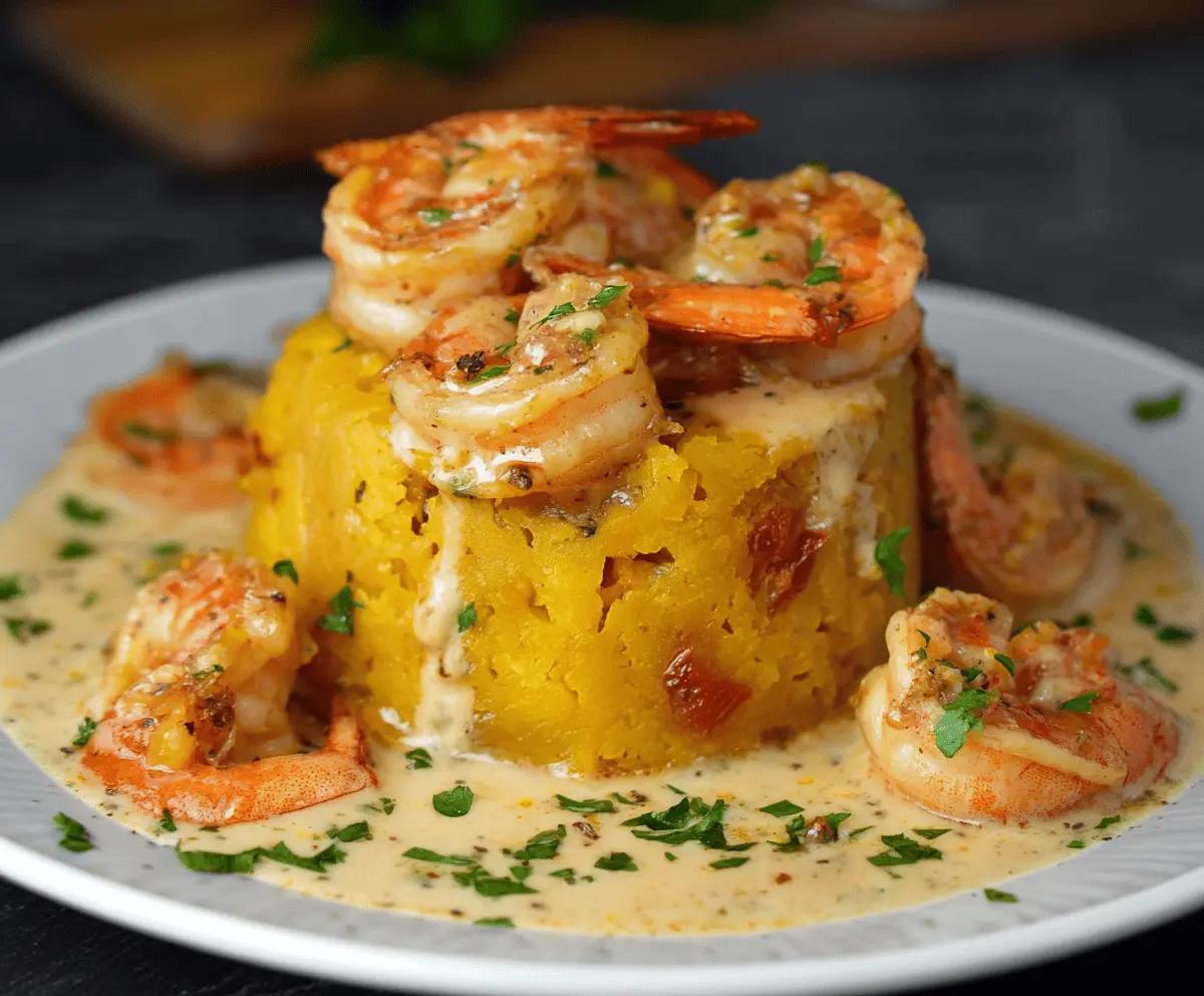 Garlic Shrimp Mofongo