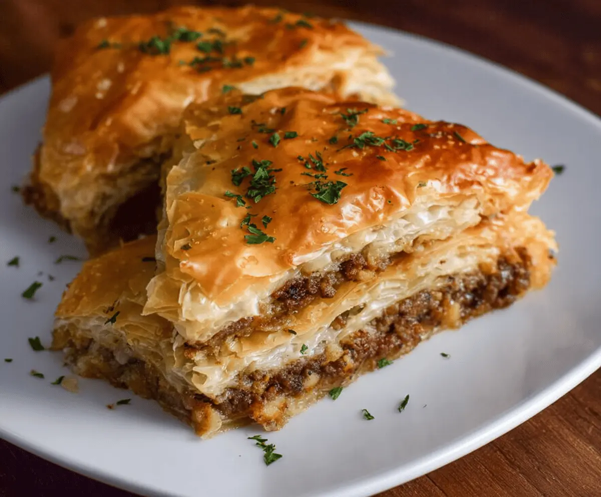 Greek Phyllo Meat Pie