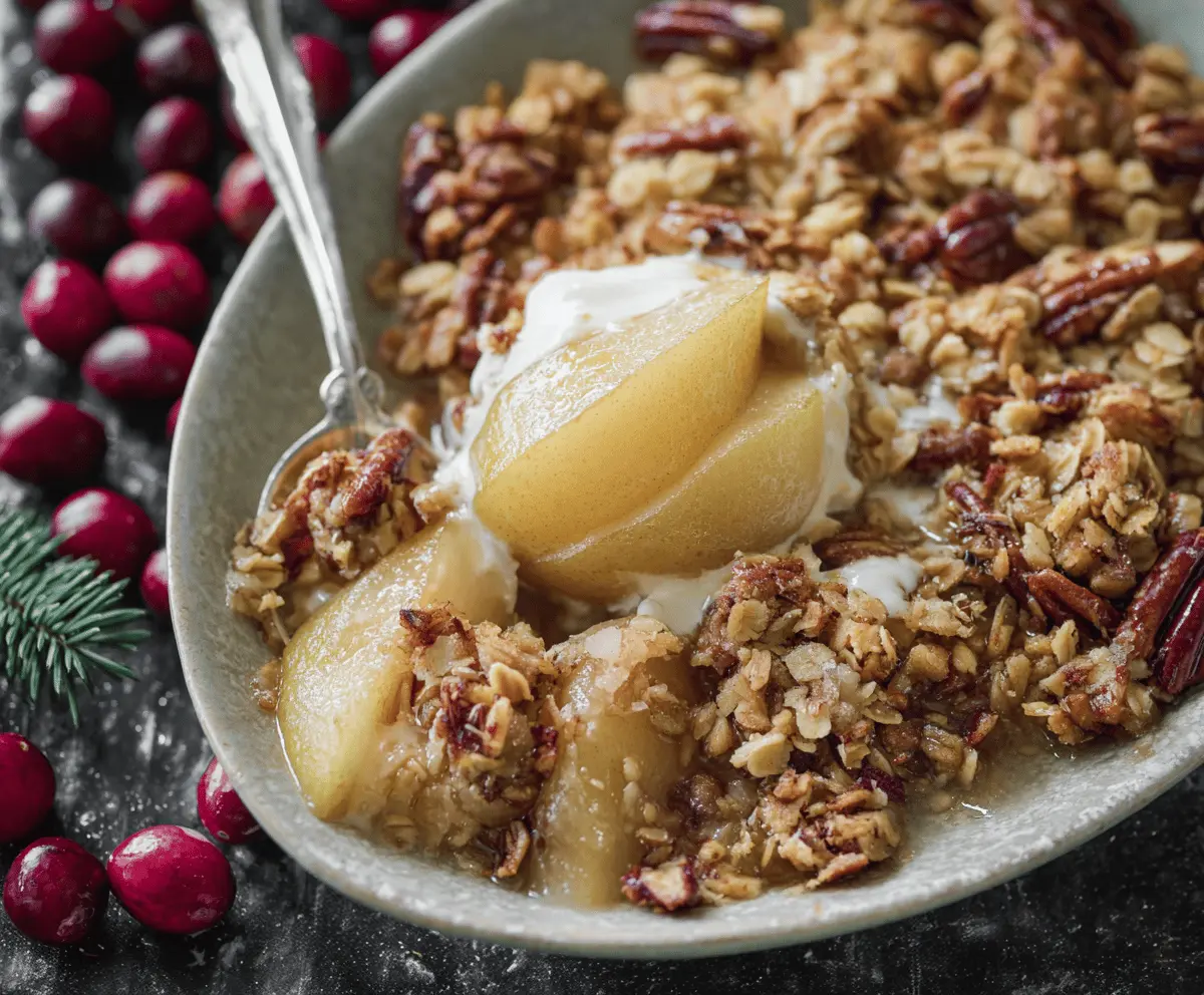 Holiday Pear Crumble