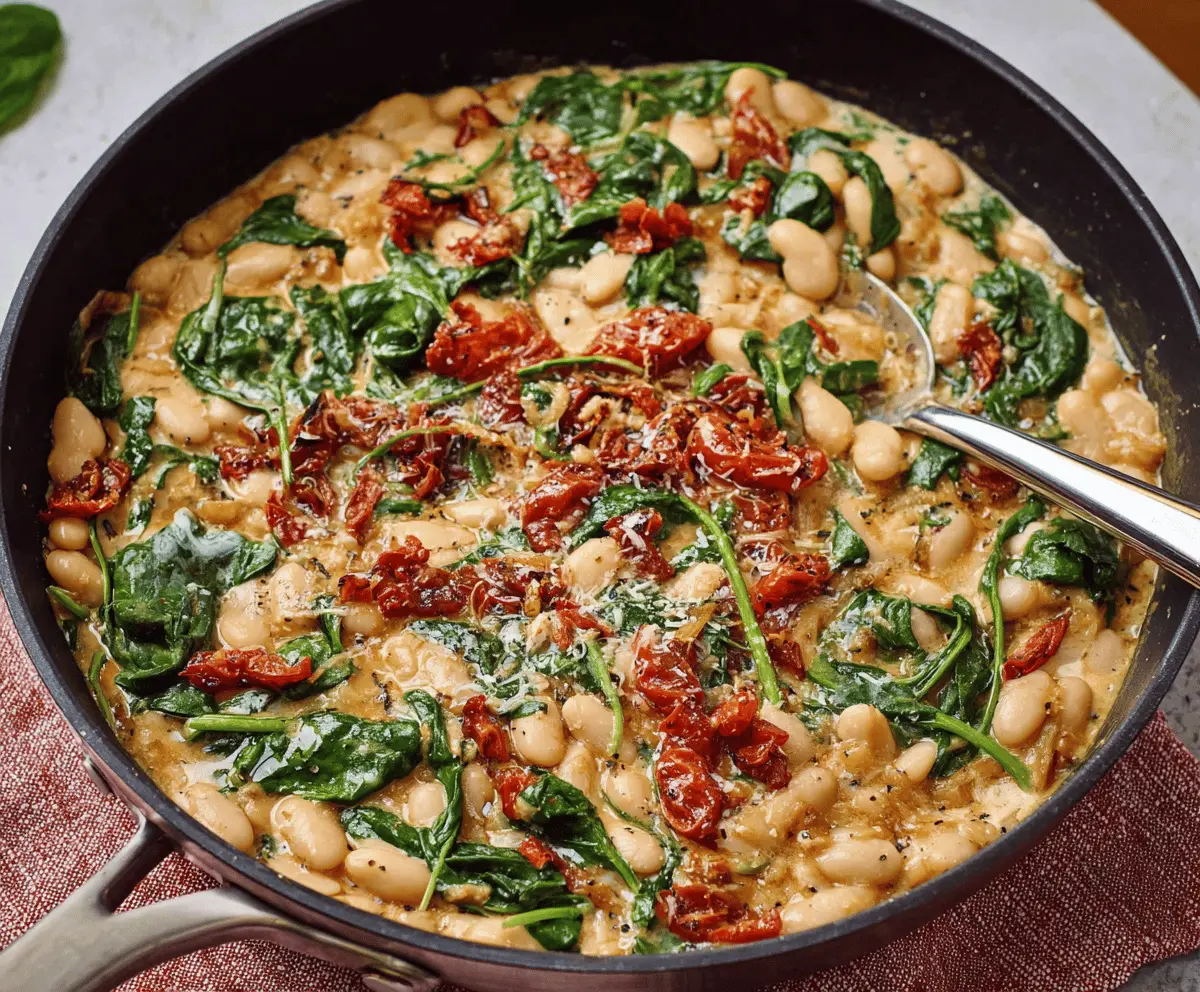 Marry Me White Bean & Spinach Skillet Recipe