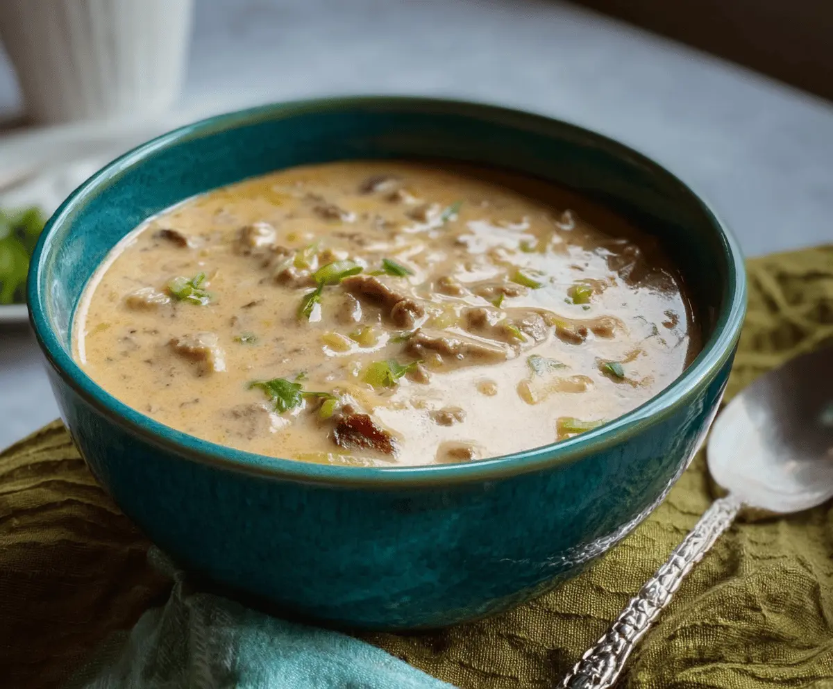 Philly Cheese Steak Soup for Cozy Nights