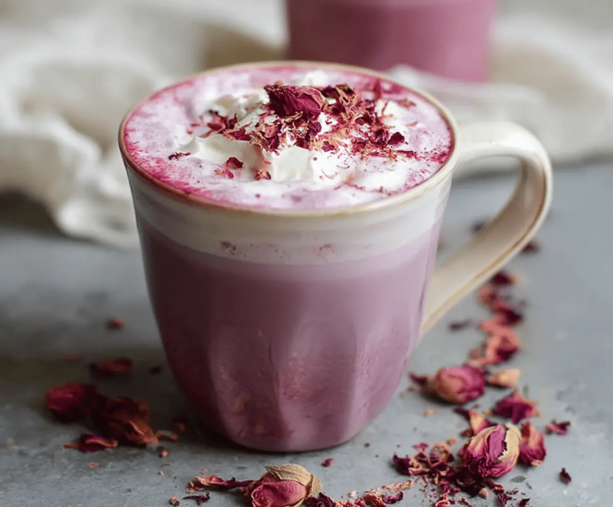 Raspberry Hibiscus Latte