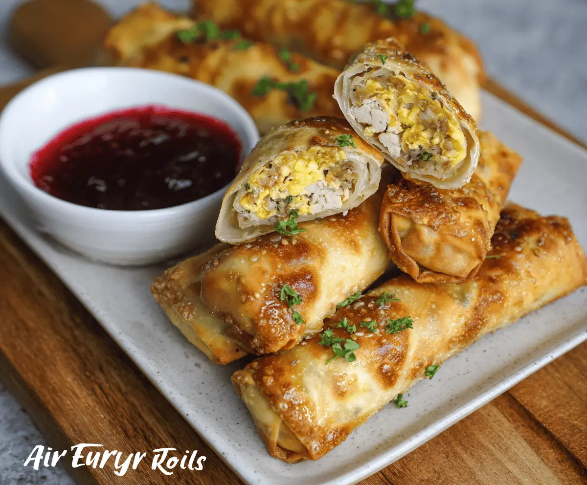 Air Fryer Turkey Egg Rolls (Thanksgiving Leftovers)