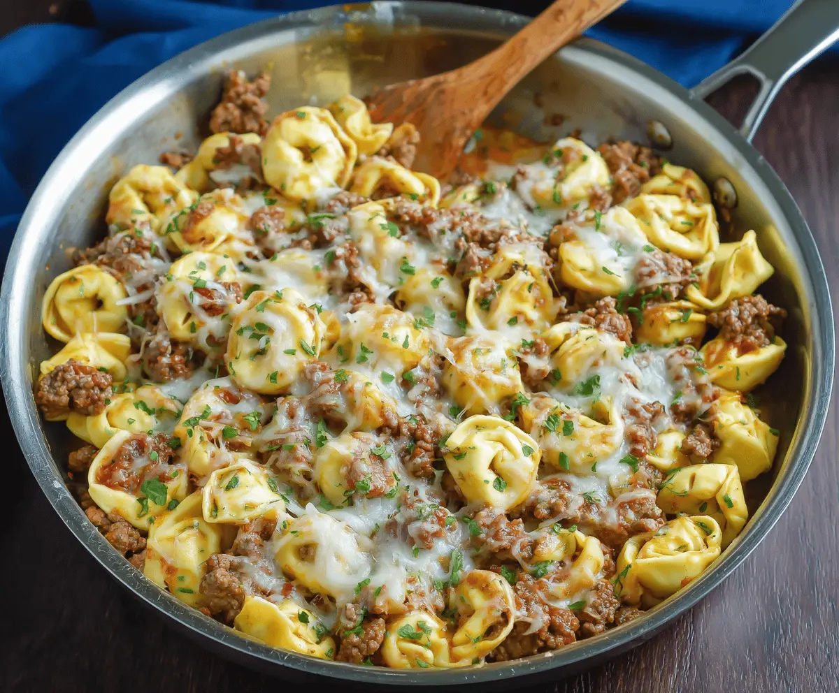 Cheesy Beef Tortellini