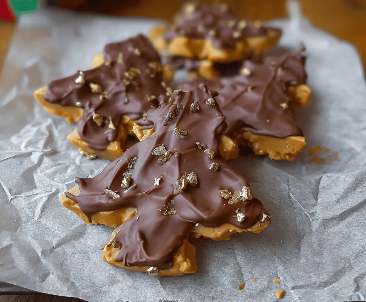 Festive Christmas Tree Peanut Butter Treats with colorful decorations for holiday snacking.
